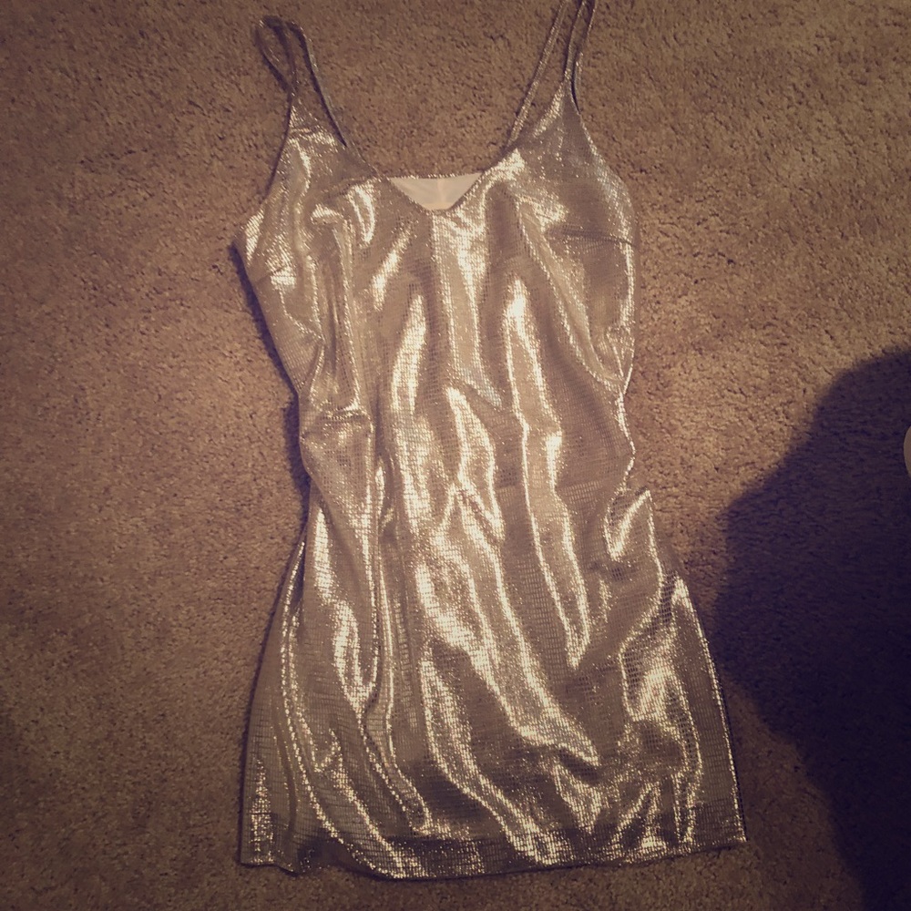 Gold cocktail dress